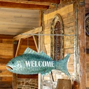 Zaer Ltd. International Large Hanging Fish "Welcome" Wall Decor ZR887180