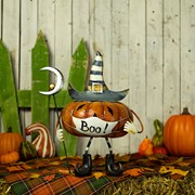 Zaer Ltd International 20.5" Tall Witch Hat Jack-O-Lantern with Face Mask ZR196413