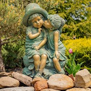 Zaer Ltd International Pre-Order: 30" Tall Sweet Country Boy & Girl Statue in Bronze "Johnny & June" ZR200087-BZ