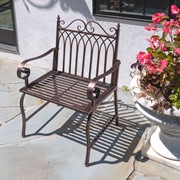 Zaer Ltd. International "Valley Forge" Iron Garden Arm Chair in Antique Bronze LS819002-BZ