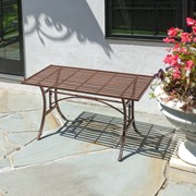 Zaer Ltd. International "Valley Forge" Iron Garden Table in Antique Bronze LS819003-BZ