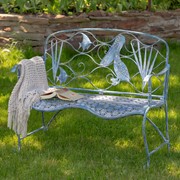 Zaer Ltd International "Sarasota" Coastal Garden Bench with Pelican and Angelfish ZR200453