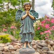 Zaer Ltd International 39" Tall Magnesium Angel Statue Praying in Antique Bronze "Taylor" ZR341339-BZ