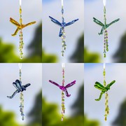 Zaer Ltd. International 6.75" Long Acrylic Dragonfly Ornament with Dangling Beads in 6 Assorted Colors ZR506708-6