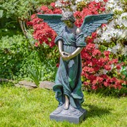 Zaer Ltd International 45" Tall Standing Magnesium Angel Statue with Open Wings in Antq. Bronze "Ariel" ZR225145-BZ