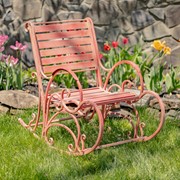 Zaer Ltd. International "Monte Carlo 1968" Iron Rocking Arm Chair in Flamingo Pink ZR821302-PK