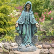 Zaer Ltd International 36" Tall Mother Mary Garden Statue in Antique Bronze ZR551360-BZ