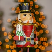 Zaer Ltd. International 17.25" Tall Metal Nutcracker Figurine with Gifts "Nikolai" ZR191187