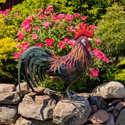 29.28 Tall Painted Iron Rooster Decoration Hugo - Lesera