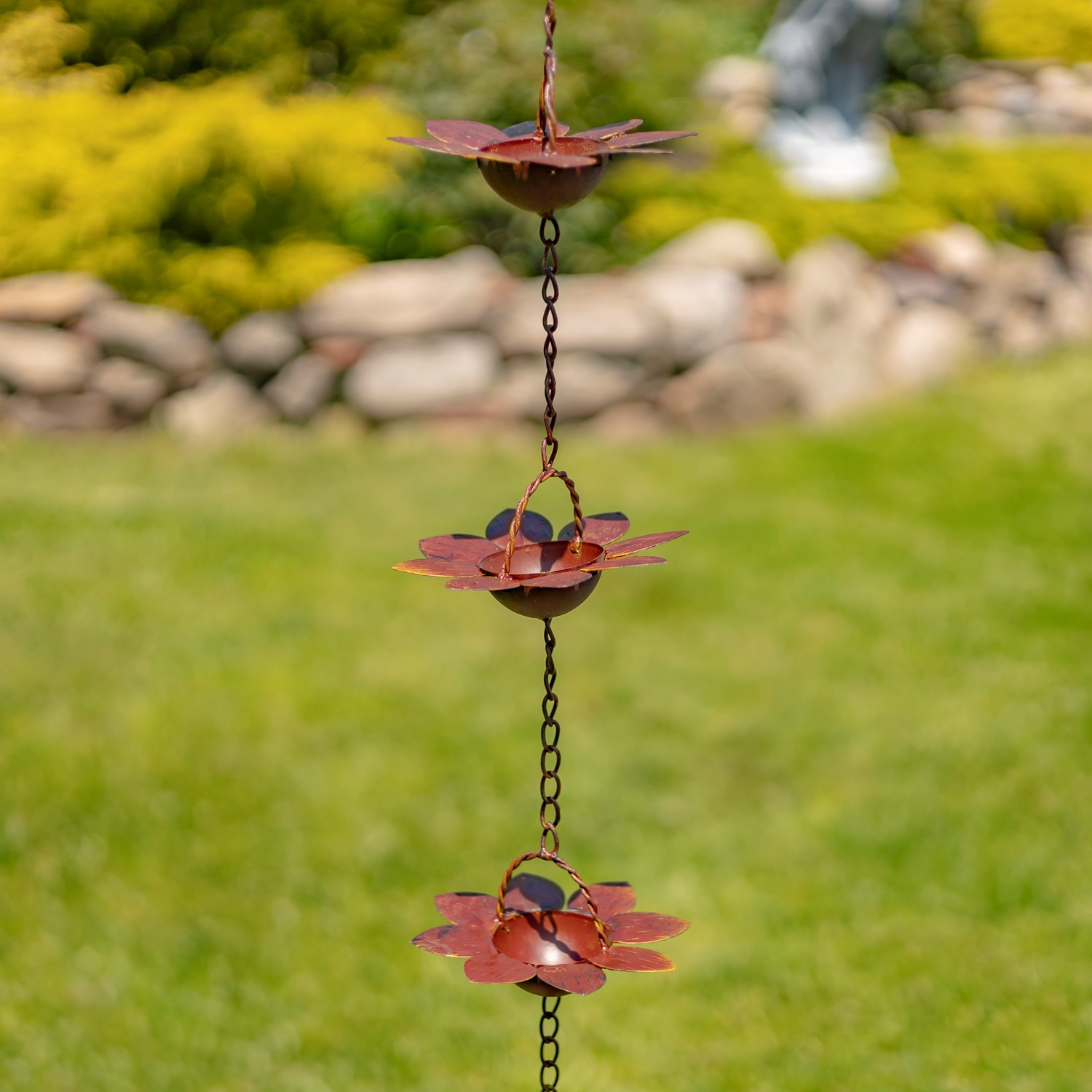 Hotsell Large Hanging Terrarium with Hanging Chain in a Rustic Dark Rust-Brown Finish