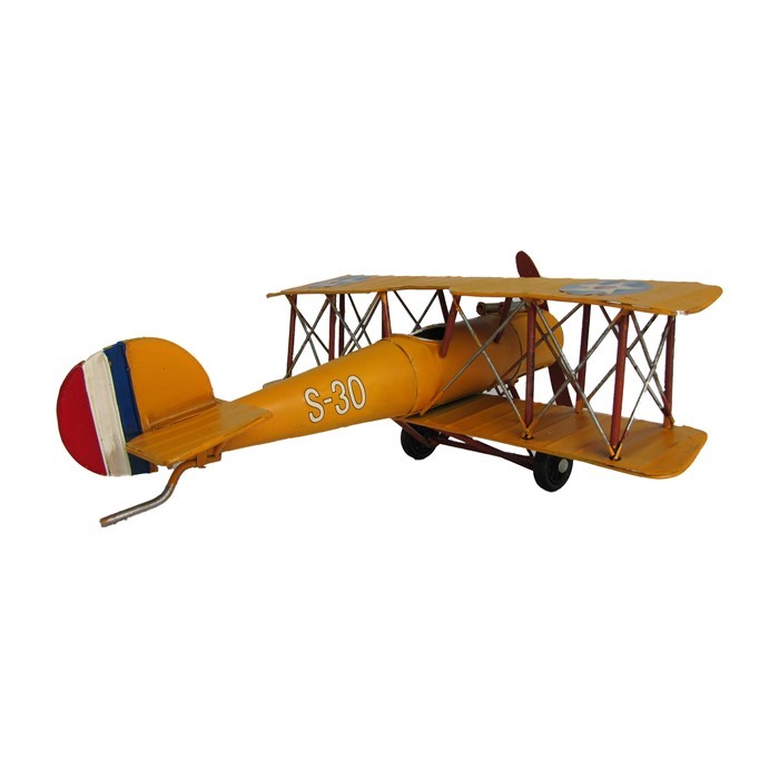 WWI Inspired Metal Model Biplane