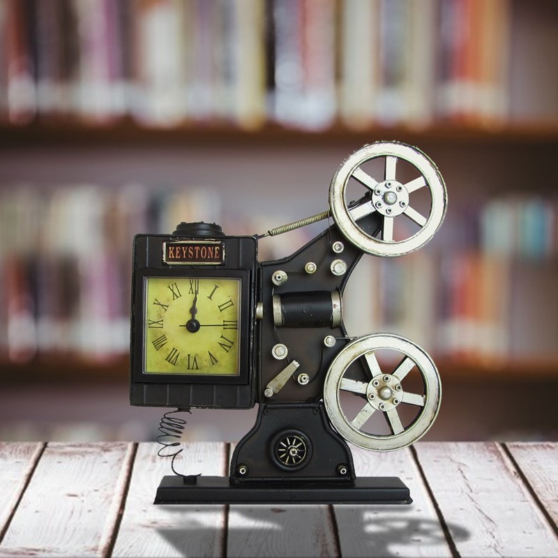Geestelijk bureau Beknopt Old School Film Projector Tabletop Clock