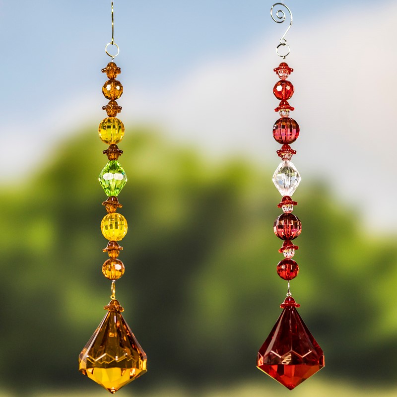 Zaer Ltd. International 13" Long Hanging Acrylic Diamond Decor in 2 Assorted Colors ZR600920