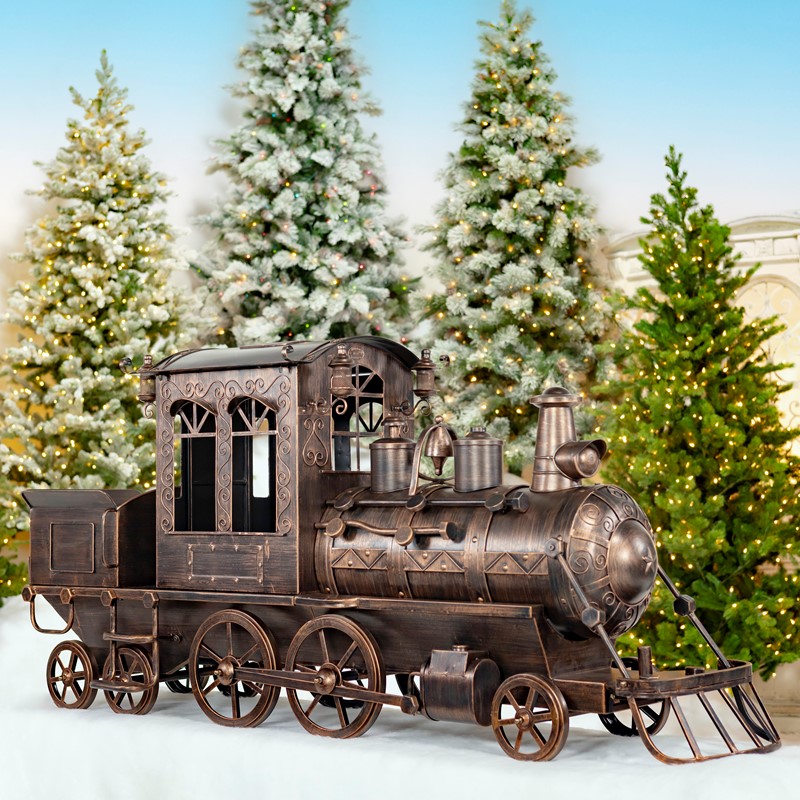 Zaer Ltd. International 5.85ft. Long Medium Ant. Bronze Iron Train "Blessed Bullet" ZR200555-BZ