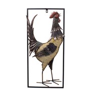 Zaer Ltd. International Set of 2 Rooster and Hen Three-Dimensional Framed Hanging Wall Decor ZR140937 View 2