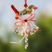 Zaer Ltd. International Hanging Acrylic Sparrow Ornaments with Bells in 6 Assorted Colors ZR516516 View 2