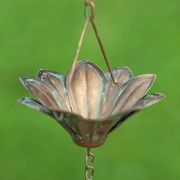 Zaer Ltd. International 76" Long Iron Rain Chain with Daisies in Antique Bronze ZR200169-BZ View 2