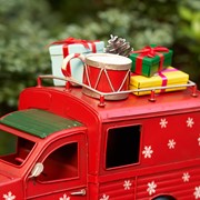 Zaer Ltd. International Old-Style Christmas Truck with Snowflakes and Gifts ZR191824 View 2