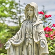 Zaer Ltd International Pre-Order: 36" Tall Mother Mary Garden Statue in Antique Grey ZR551360-GY View 2