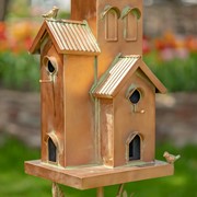 Zaer Ltd. International 75.75" Tall Copper Condo Birdhouse Stake "Lambertville" ZR198103-CP View 2