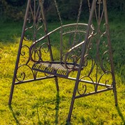 Zaer Ltd International "Bordeaux" Iron Swing Chair in Antique Bronze ZR130511-BZ View 2