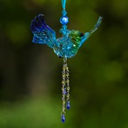 Zaer Ltd. International Short Acrylic Blue Jay Ornaments with Beaded Tassel in 2 Asst Color Combinations ZR511217 View 2