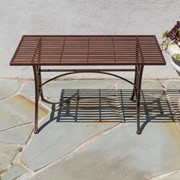 Zaer Ltd. International "Valley Forge" Iron Garden Table in Antique Bronze LS819003-BZ View 2