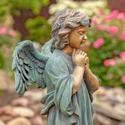 Zaer Ltd International 39" Tall Magnesium Angel Statue Praying in Antique Bronze "Taylor" ZR341339-BZ View 2