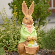 Zaer Ltd. International 25" Tall Magnesium Easter Rabbit Garden Statue "Clayton B. Rabbit" ZR342125 View 2