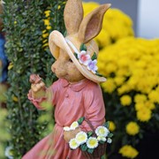 Zaer Ltd. International 25" Tall Magnesium Rabbit Garden Statue with Flower & Snail "Miss Maggie Mae" ZR437253 View 2