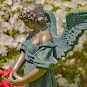 Zaer Ltd International 45" Tall Standing Magnesium Angel Statue with Open Wings in Antq. Bronze "Ariel" ZR225145-BZ View 2