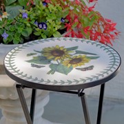 Zaer Ltd. International "Odessa" Small Mosaic Folding Accent Table ZR852634 View 2