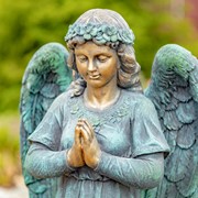 Zaer Ltd International Pre-Order: 36" Tall Praying Magnesium Angel Statue in Antique Bronze "Gabriella" ZR252316-BZ View 2