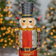 Zaer Ltd. International 23" Tall Metal Nutcracker Figurine with Drum "Hans" ZR191185 View 2