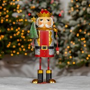 Zaer Ltd. International 19.25" Tall Metal Nutcracker Figurine with Christmas Tree "Fritz" ZR191186 View 2