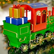 Zaer Ltd. International 17" Long Iron Tabletop Christmas Train Decoration "Special Delivery" ZR200666-RG View 2