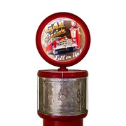 Zaer Ltd. International 70.5" Tall Old Style Gas-Pump-Shaped Wine Rack in Red "Route 66" ZR550440 View 2