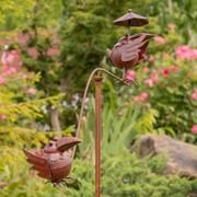 Zaer Ltd. International Two Birds with Umbrella Balance Garden Stake ZR495004 View 3