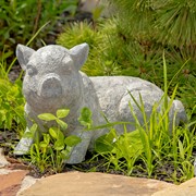 Zaer Ltd International Small Magnesium Piglet Statue "Clover" ZR139520 View 3