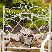 Zaer Ltd International "Gaia" Iron Garden Armchair in Antique White ZR180493-AW View 3