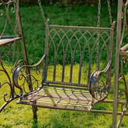 Zaer Ltd International "New York" Iron Swing Chair in Antique Bronze ZR090505-BZ View 3