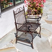 Zaer Ltd. International "Valley Forge" Iron Garden Arm Chair in Antique Bronze LS819002-BZ View 3