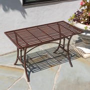 Zaer Ltd. International "Valley Forge" Iron Garden Table in Antique Bronze LS819003-BZ View 3