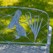 Zaer Ltd International "Sarasota" Coastal Garden Bench with Pelican and Angelfish ZR200453 View 3