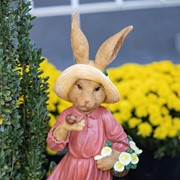 Zaer Ltd. International 25" Tall Magnesium Rabbit Garden Statue with Flower & Snail "Miss Maggie Mae" ZR437253 View 3