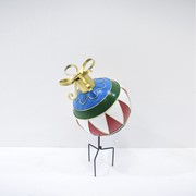 Zaer Ltd. International 30.9" Tall Multi-Colored Metal Christmas Ball Ornament with Stake ZR210517 View 3