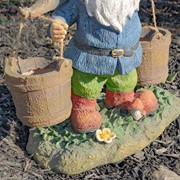 Zaer Ltd. International 21" Tall Spring Gnome Garden Statue Holding Two Buckets ZR244620 View 3