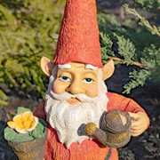 Zaer Ltd. International 20.5" Tall Spring Gnome Garden Statue with Flower Pot and Water Can ZR244521 View 3