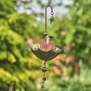 Zaer Ltd. International Pre-Order: Set of 6 Animal Hanging Umbrella Birdfeeder Wind Chimes in Copper ZR777107-CPS View 3