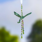 Zaer Ltd. International 6.75" Long Acrylic Dragonfly Ornament with Dangling Beads in 6 Assorted Colors ZR506708-6 View 3